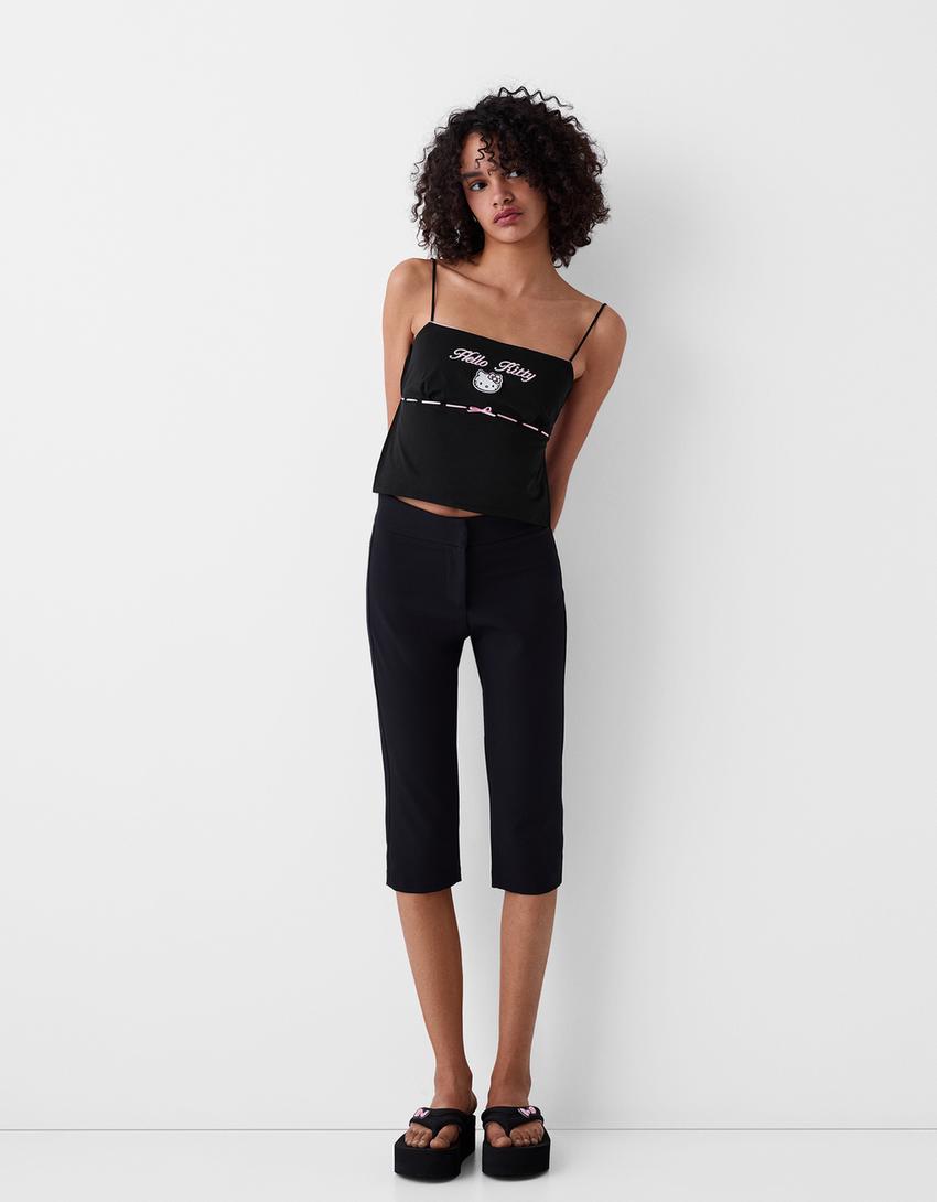 توب Hello Kitty Mania مطرز-أسود-3