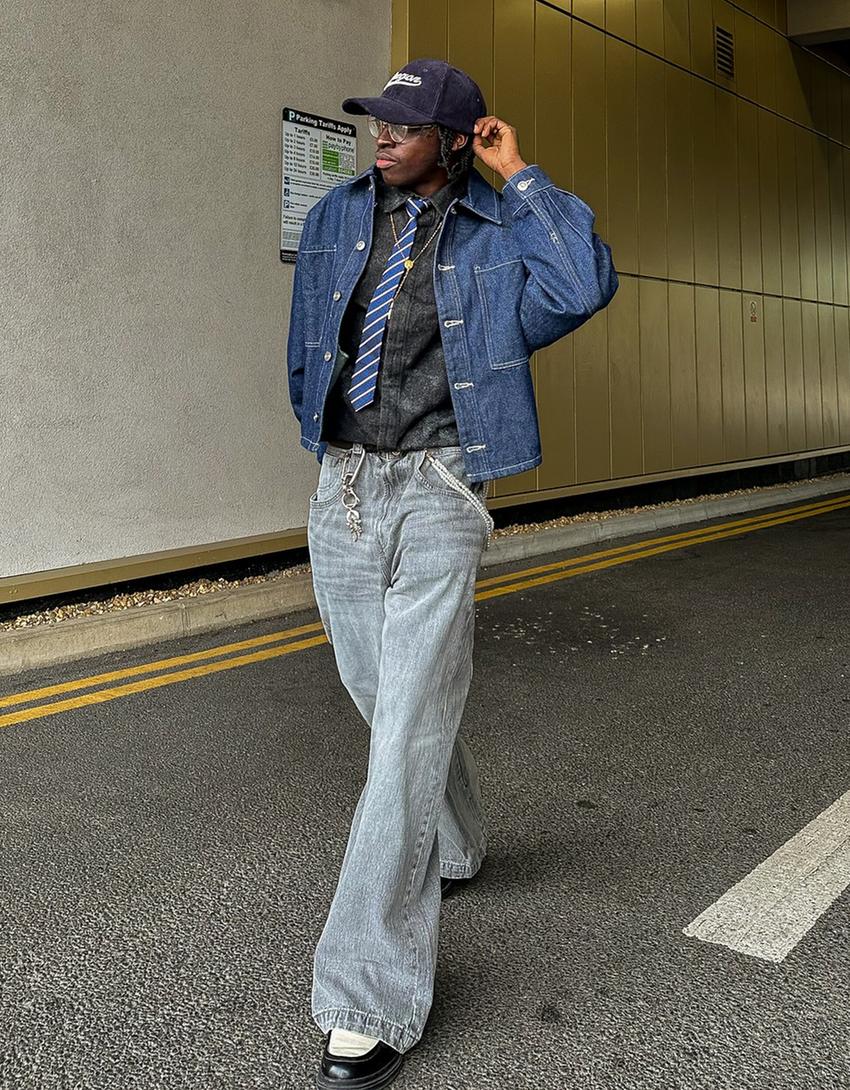 Mega baggy jeans-Dark grey