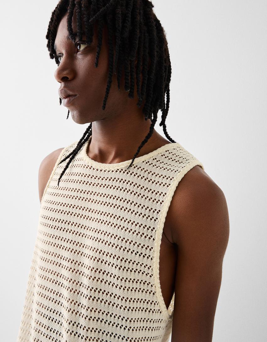 T-shirt alças mesh-Gelo-2