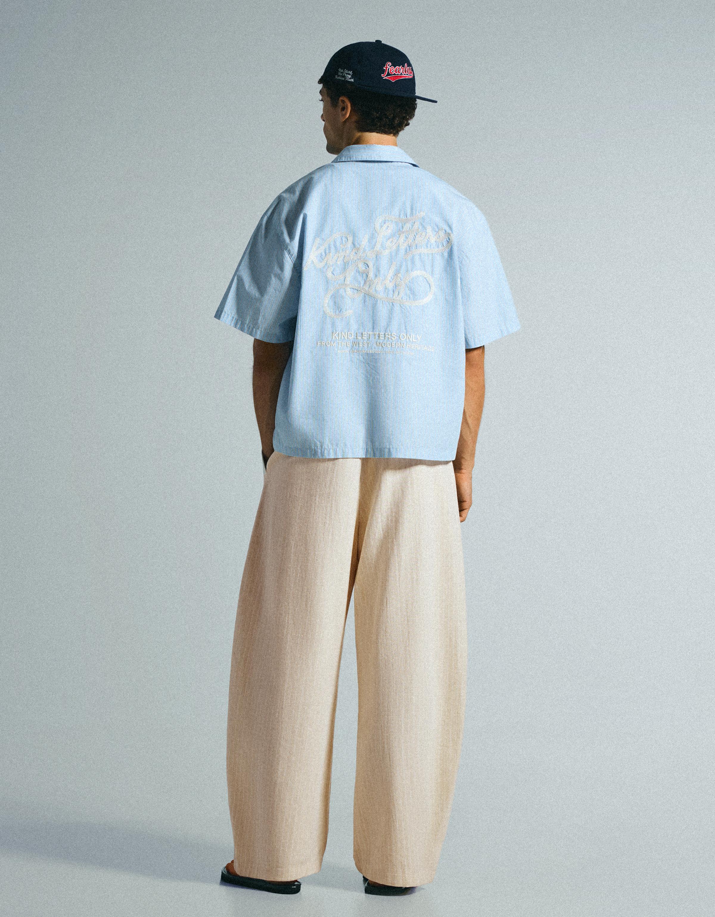 Super baggy pleated trousers — Sand