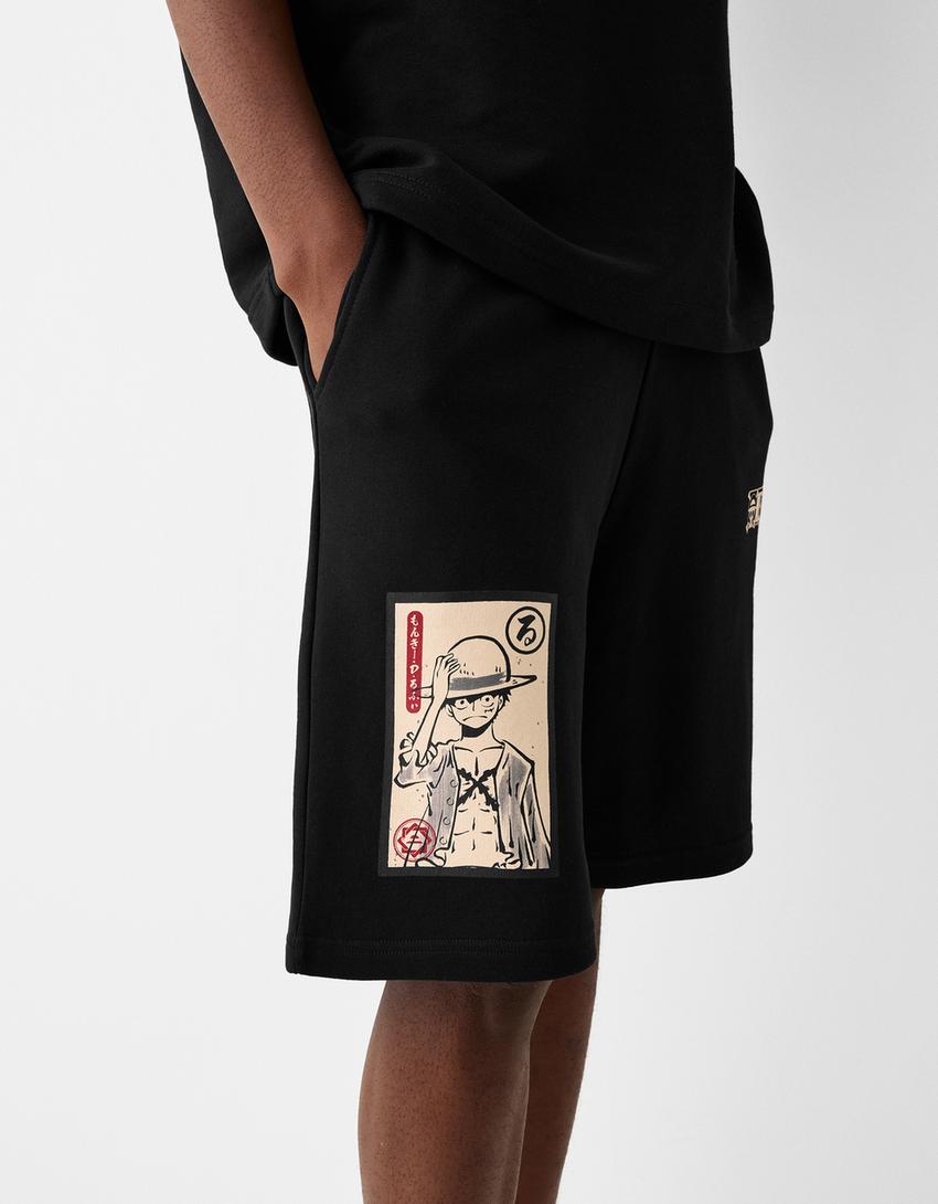 Bermuda One Piece imprimé-Noir-3