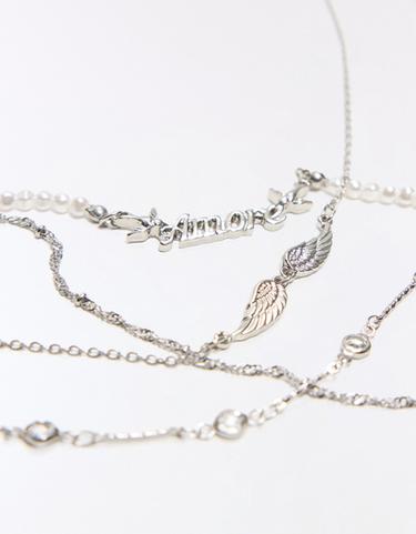 Wing necklace pack — Silver 2