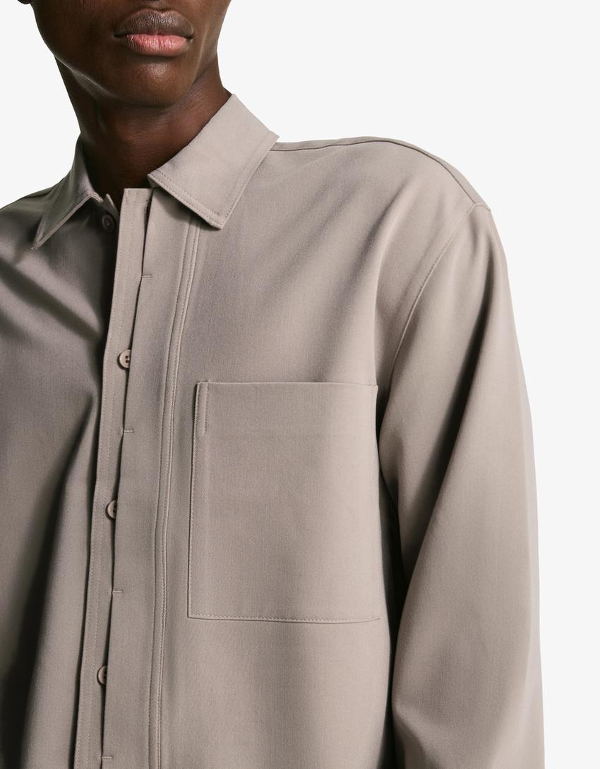 Tailored fit shirt-Sand
