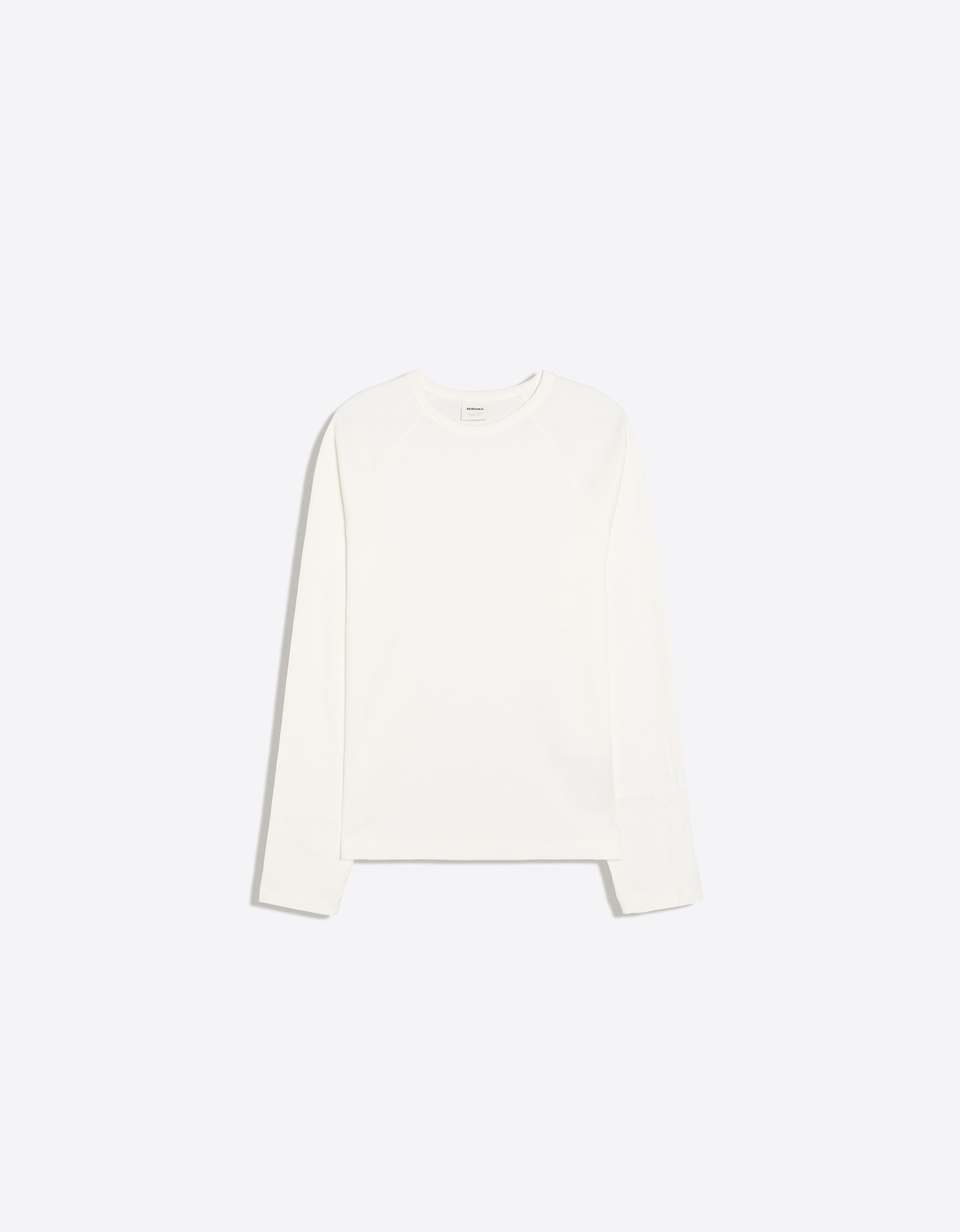 Slim-fit long-sleeved T-shirt — White