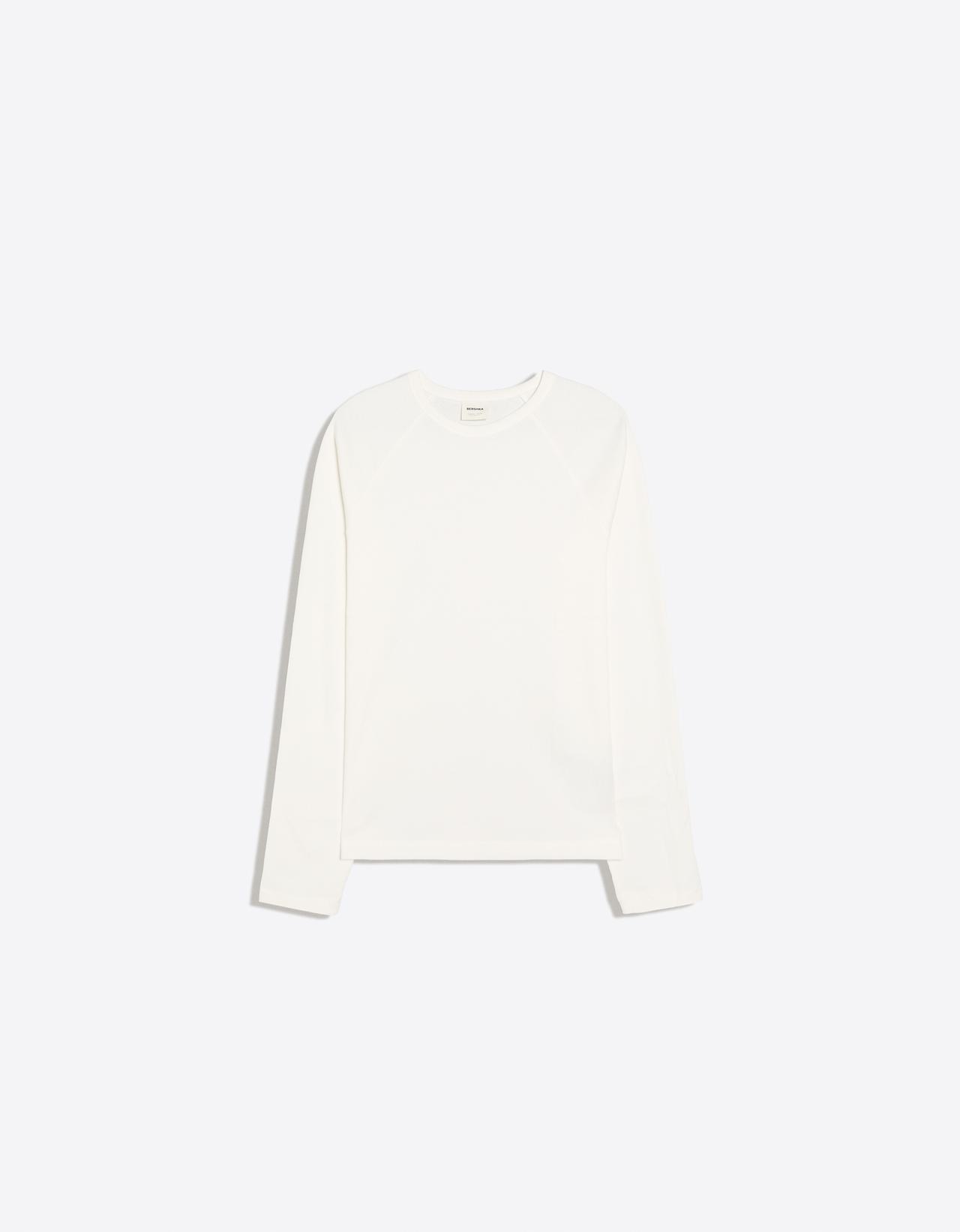 Slim-fit long-sleeved T-shirt — White
