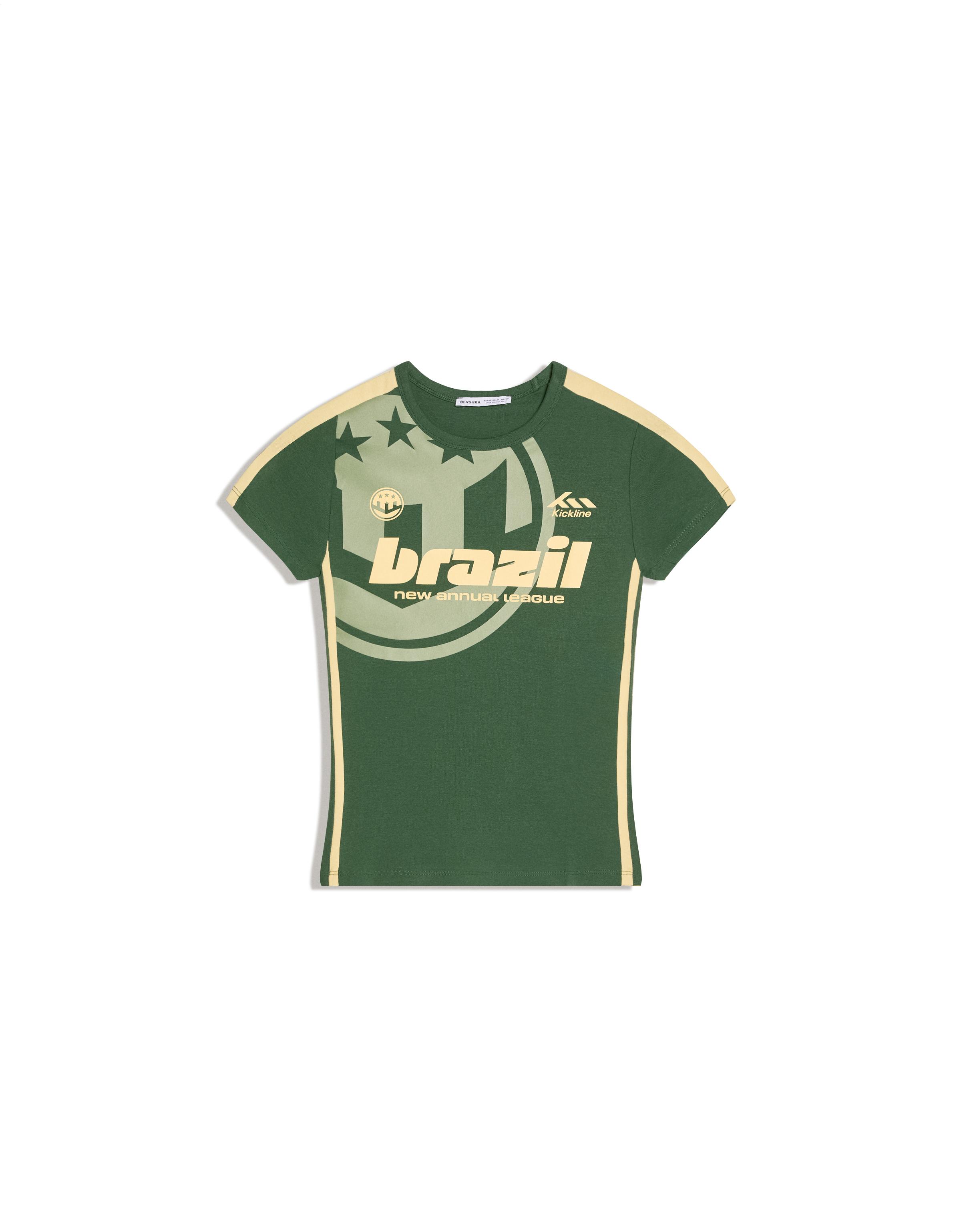 Short sleeve sport print T-shirt — Green