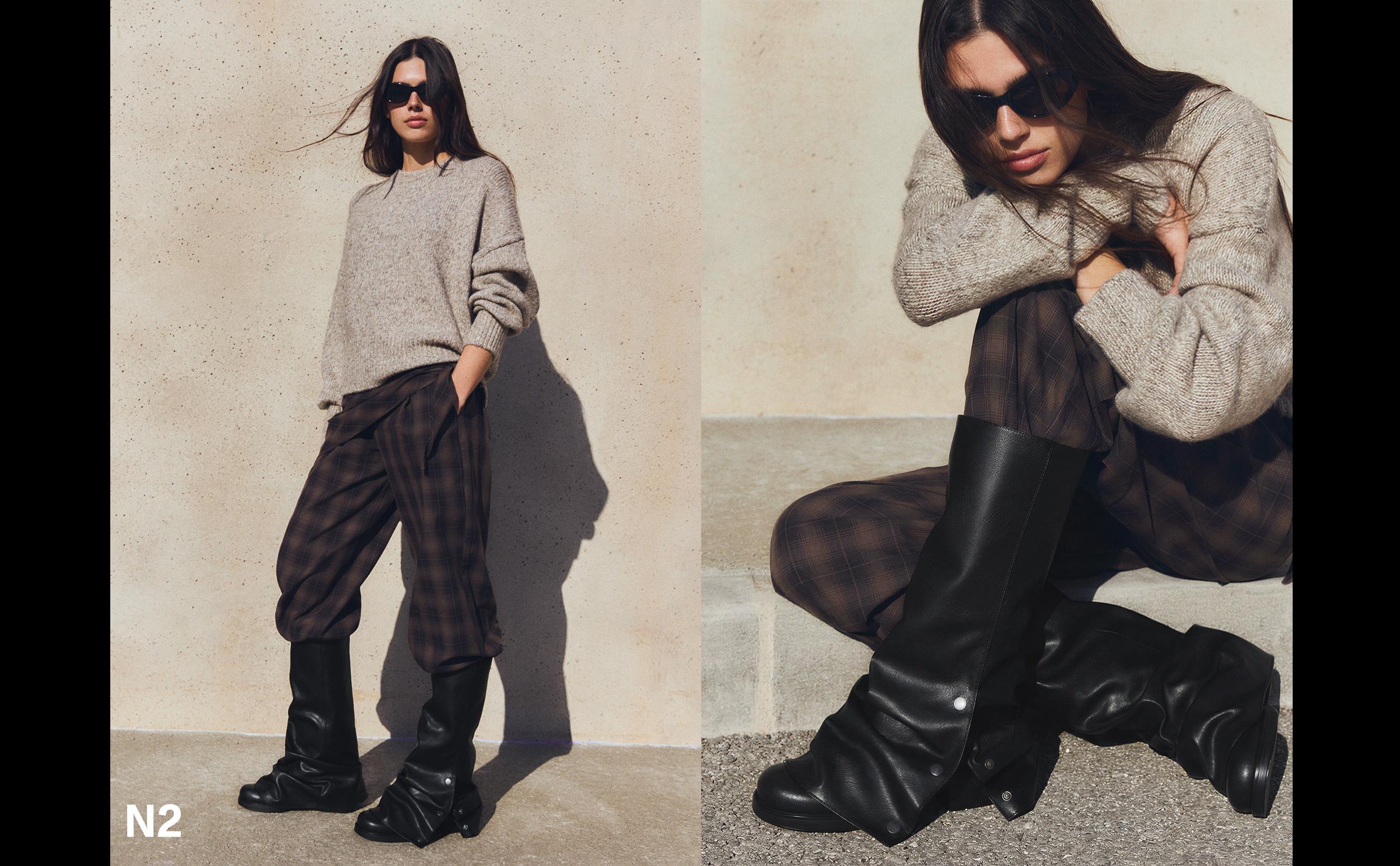 Flat trouser boots — BLACK