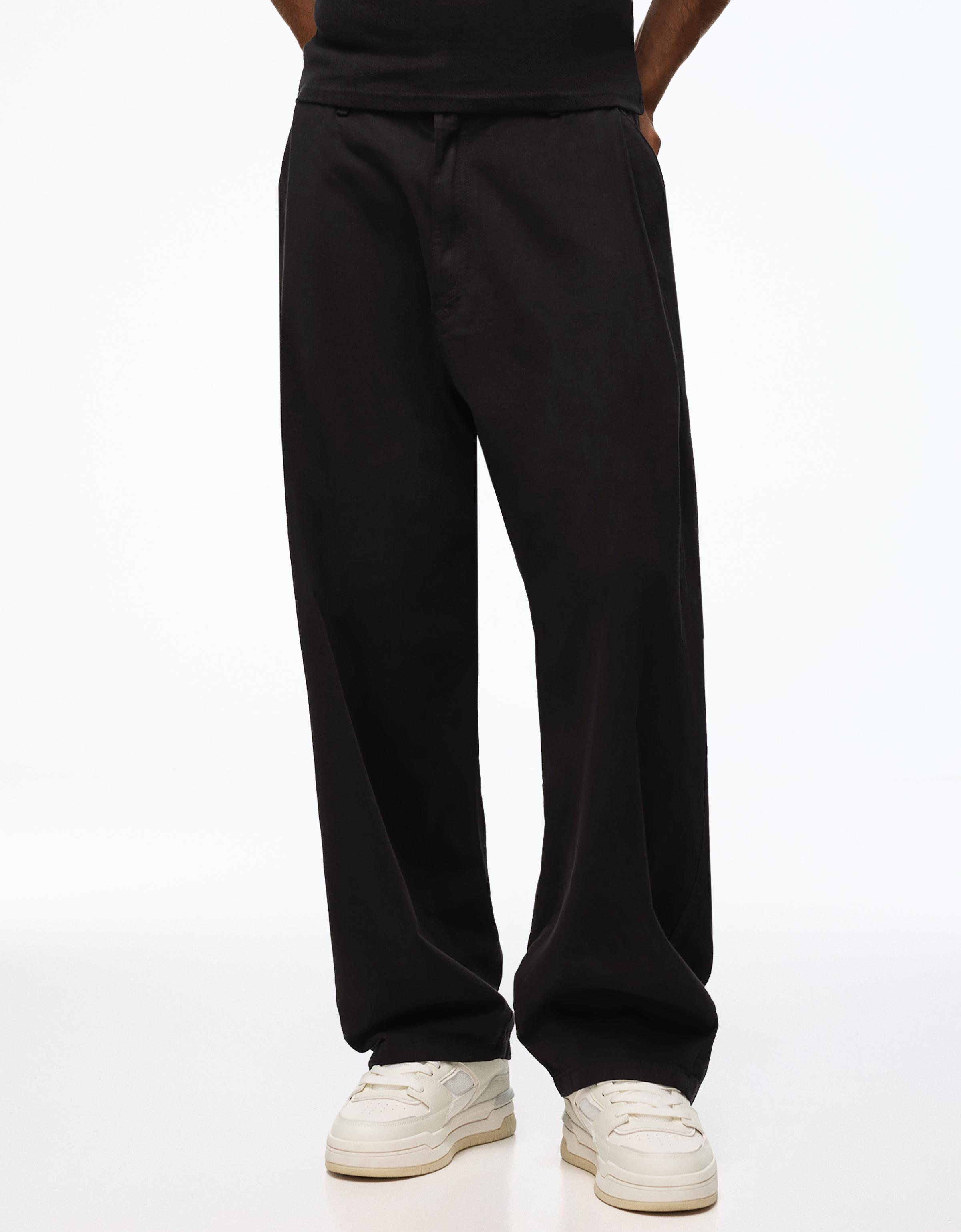 Ketenli super baggy fit pantolon - Görsel 114