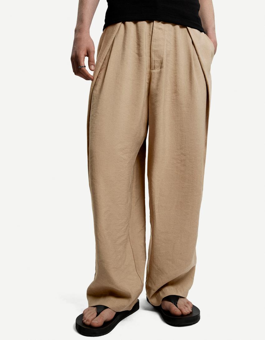 Pantalón super baggy pliegues-Arena-2