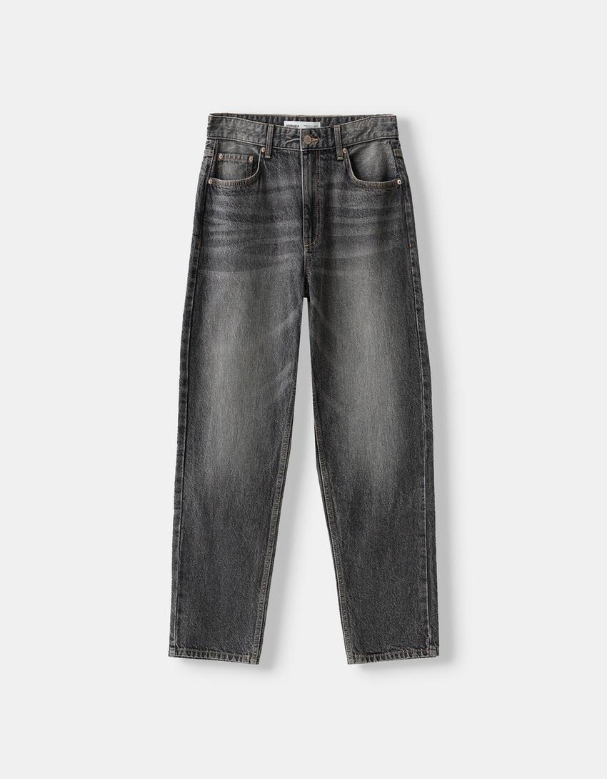 Jean straight-Gris foncé