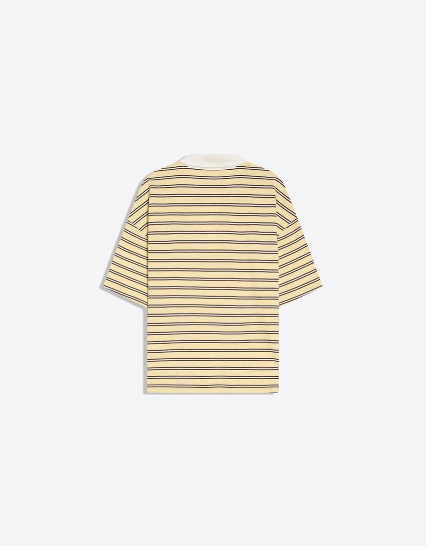 Short sleeve polo collar T-shirt-Yellow