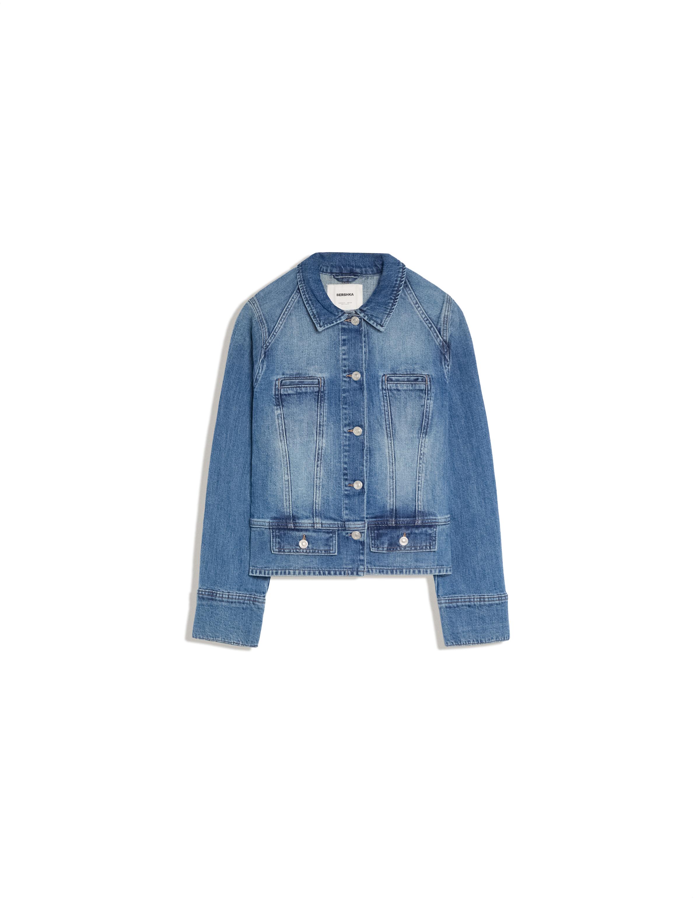Bershka Kısa kesim denim ceket görsel 2