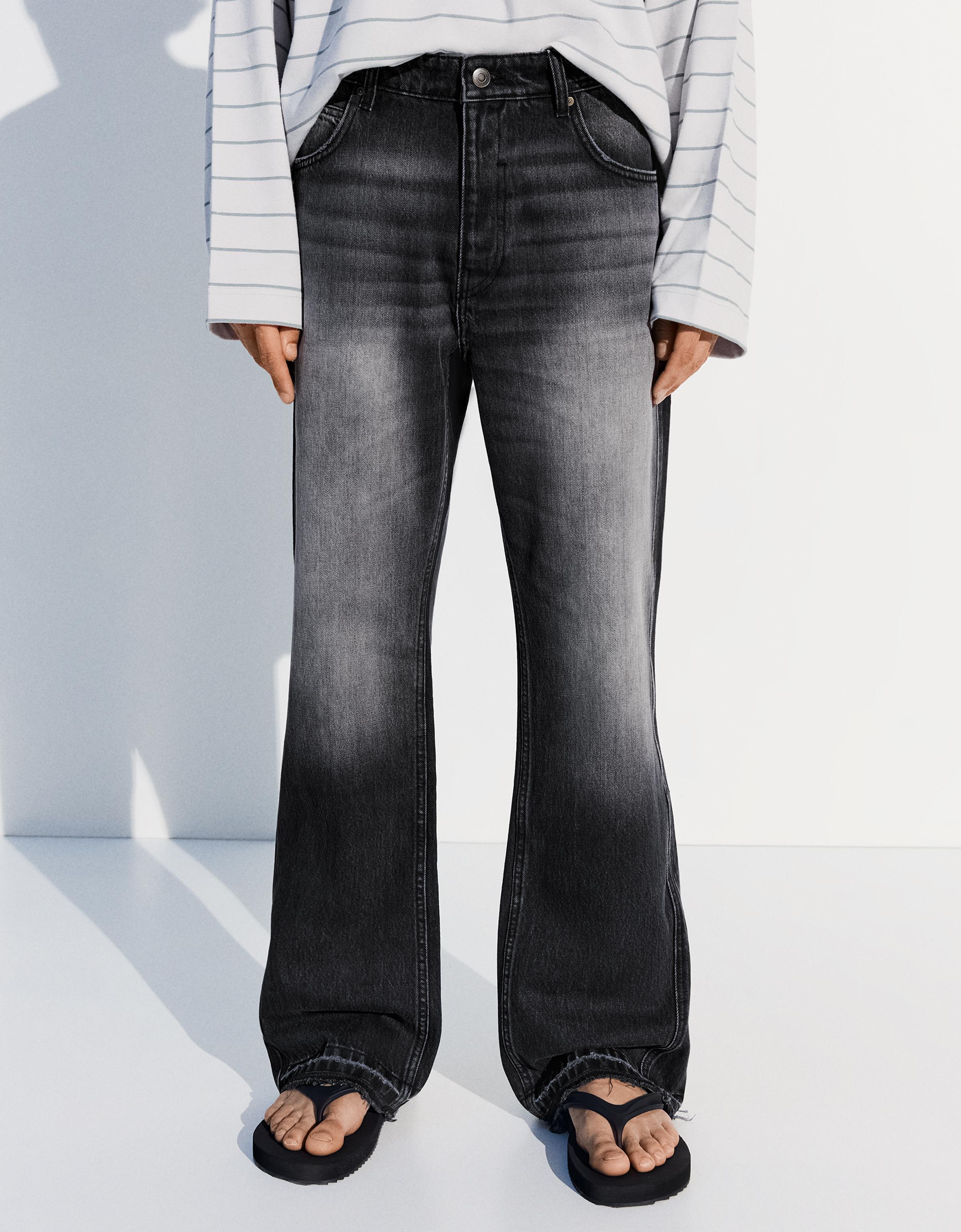 Straight flared jeans — Black
