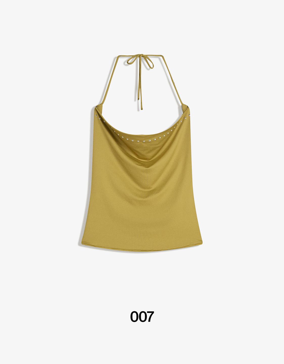 Draped top with studs