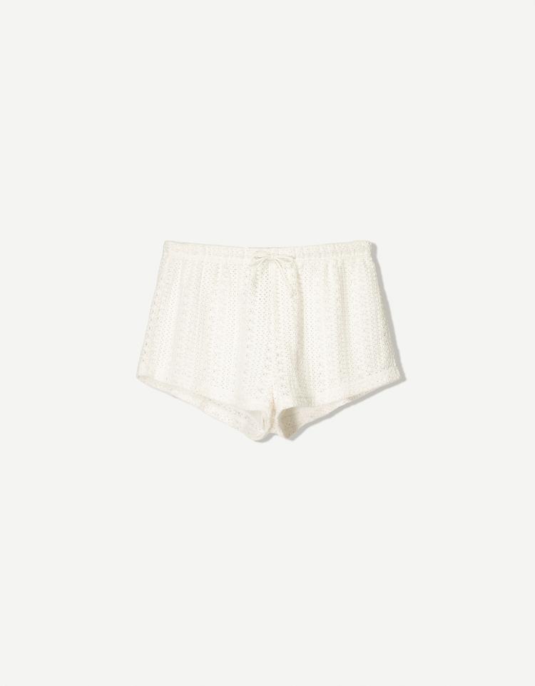 Rustic crochet shorts