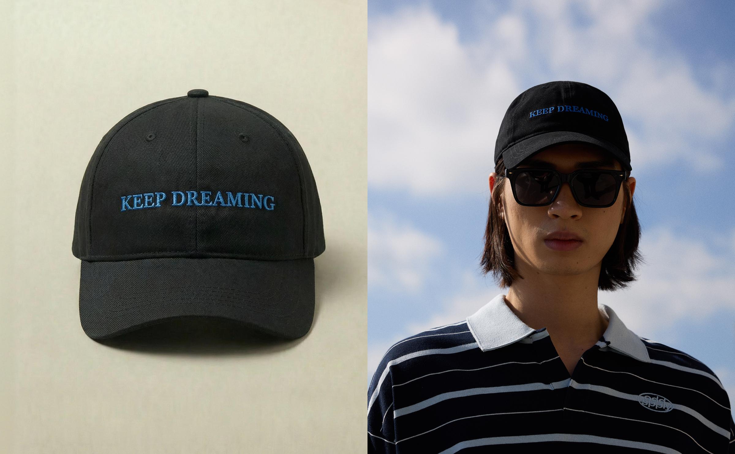 Embroidered cap — Black
