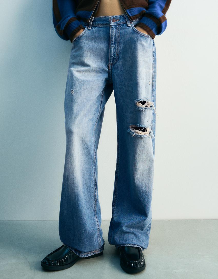 Jean straight baggy fit - Femme | Bershka