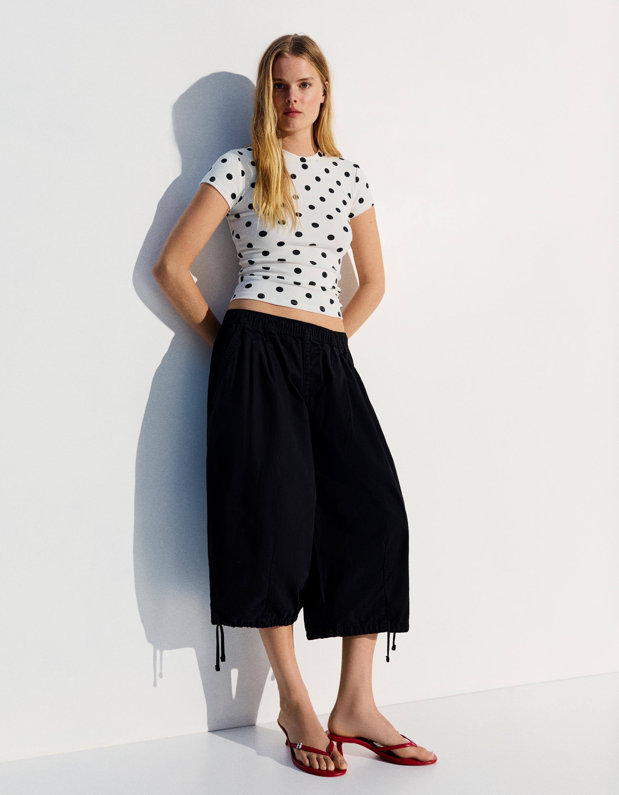 Short sleeve round neck T-shirt — White