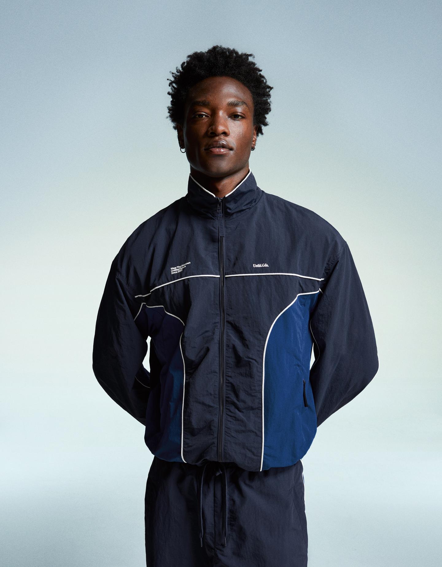 Bershka techniczna kurtka sportowa granatowy