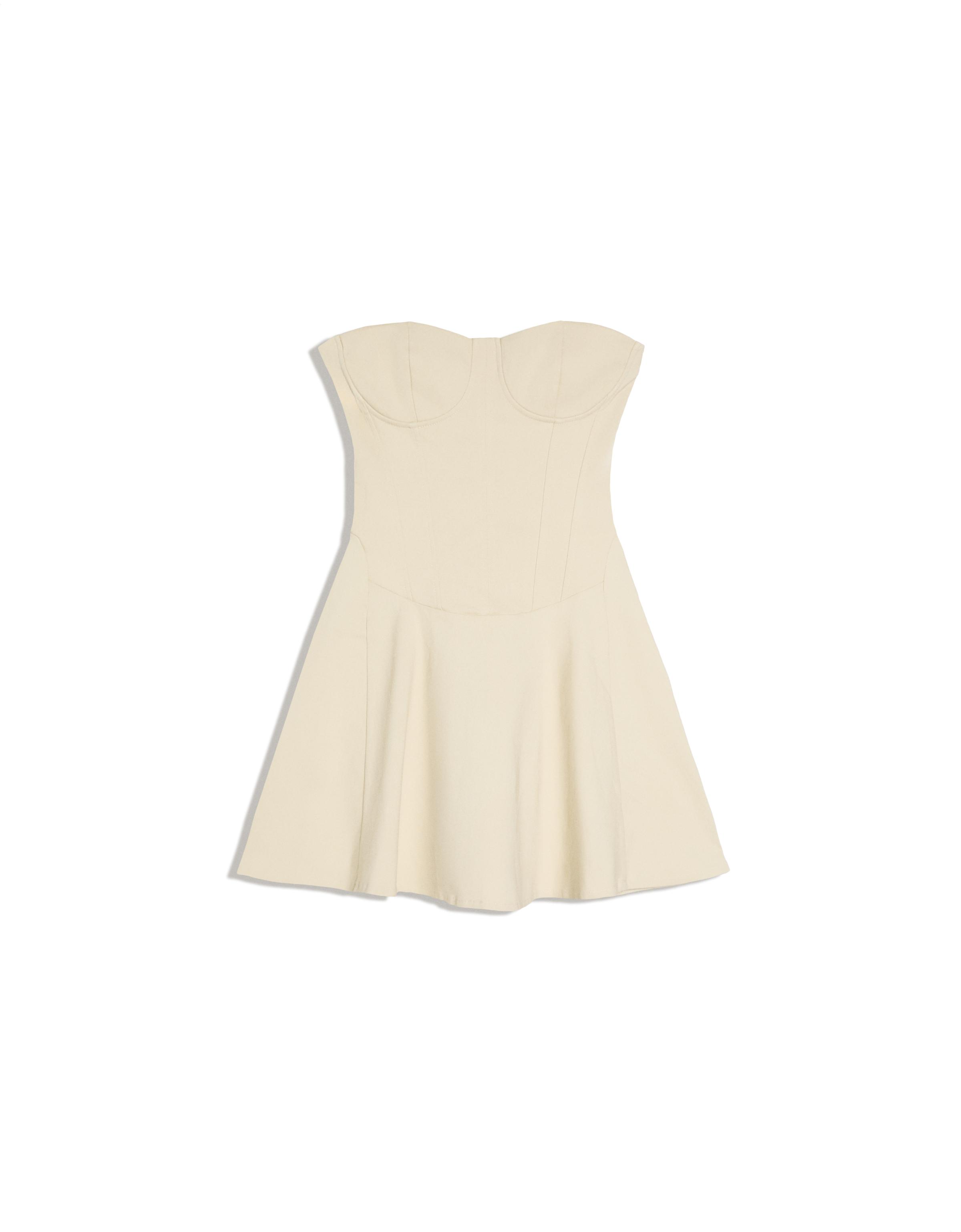 Bandeau mini dress — Sand