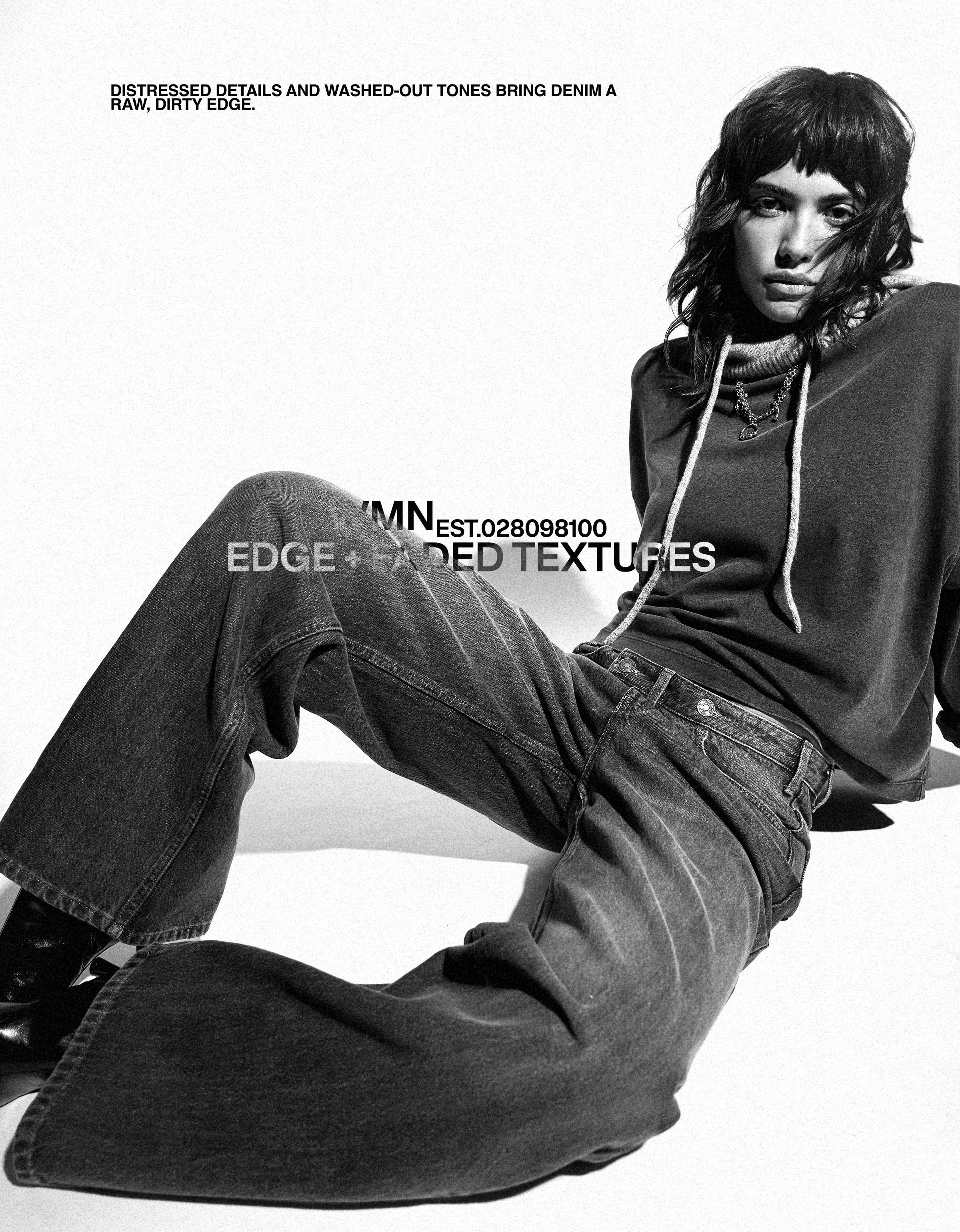 Çapraz belli yüksek bel geniş paça jean - Görsel 82