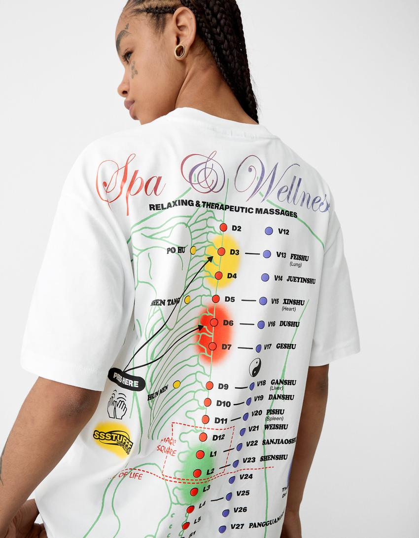 T-shirt BERSSSHKA X SSSTUFFF imprimé-Blanc-1