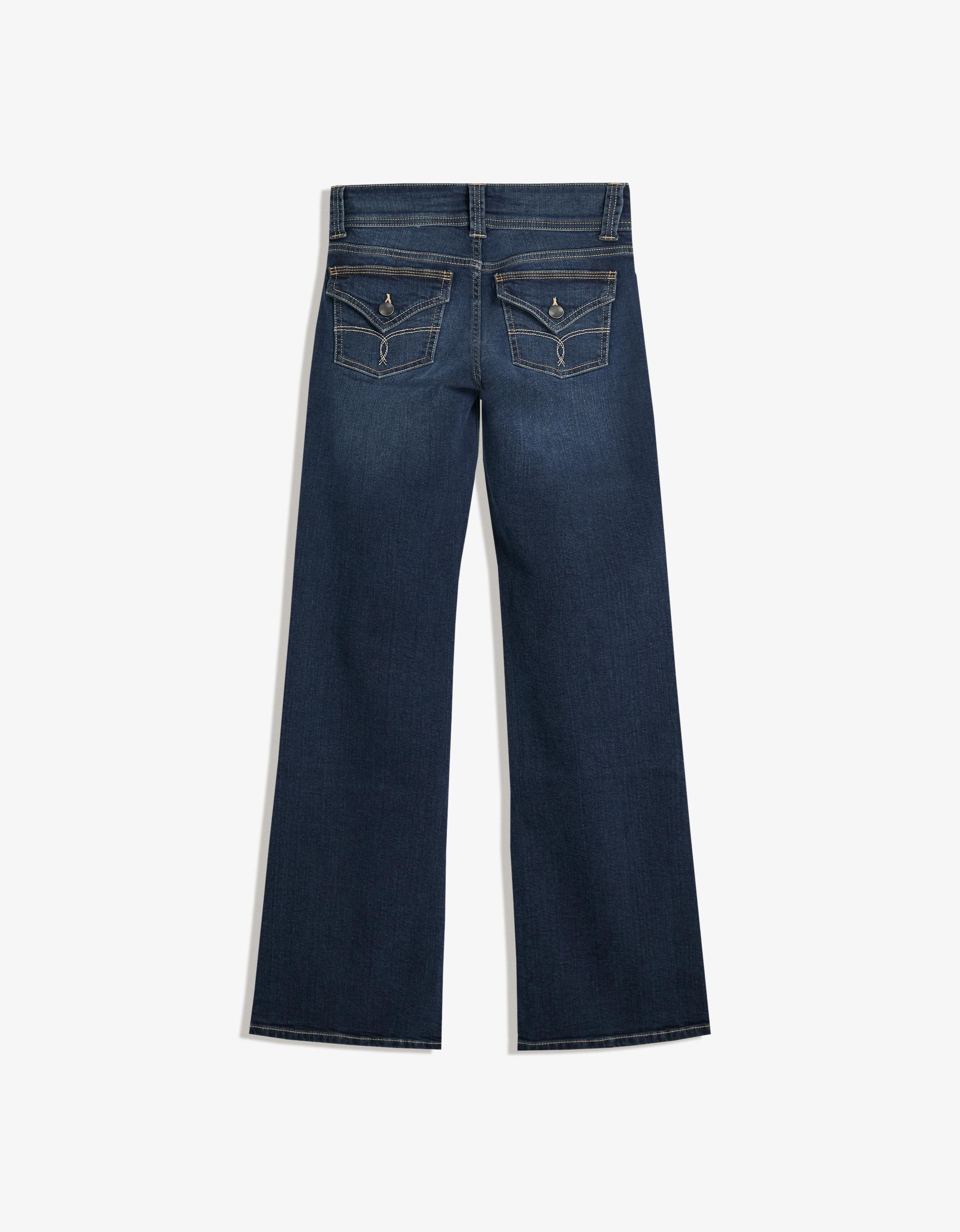 Düşük bel kapaklı bootcut jean - Görsel 226