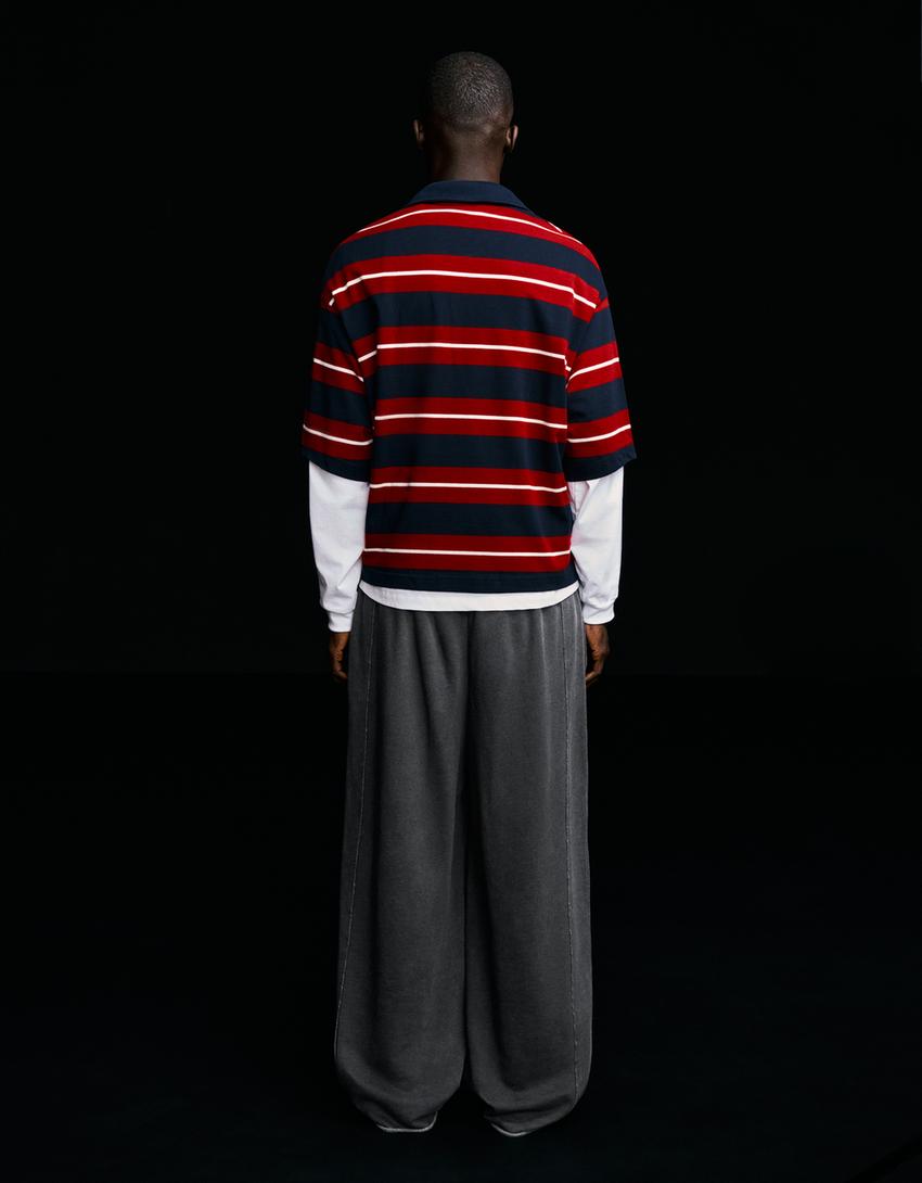 Super baggy fit pantolon-Gri