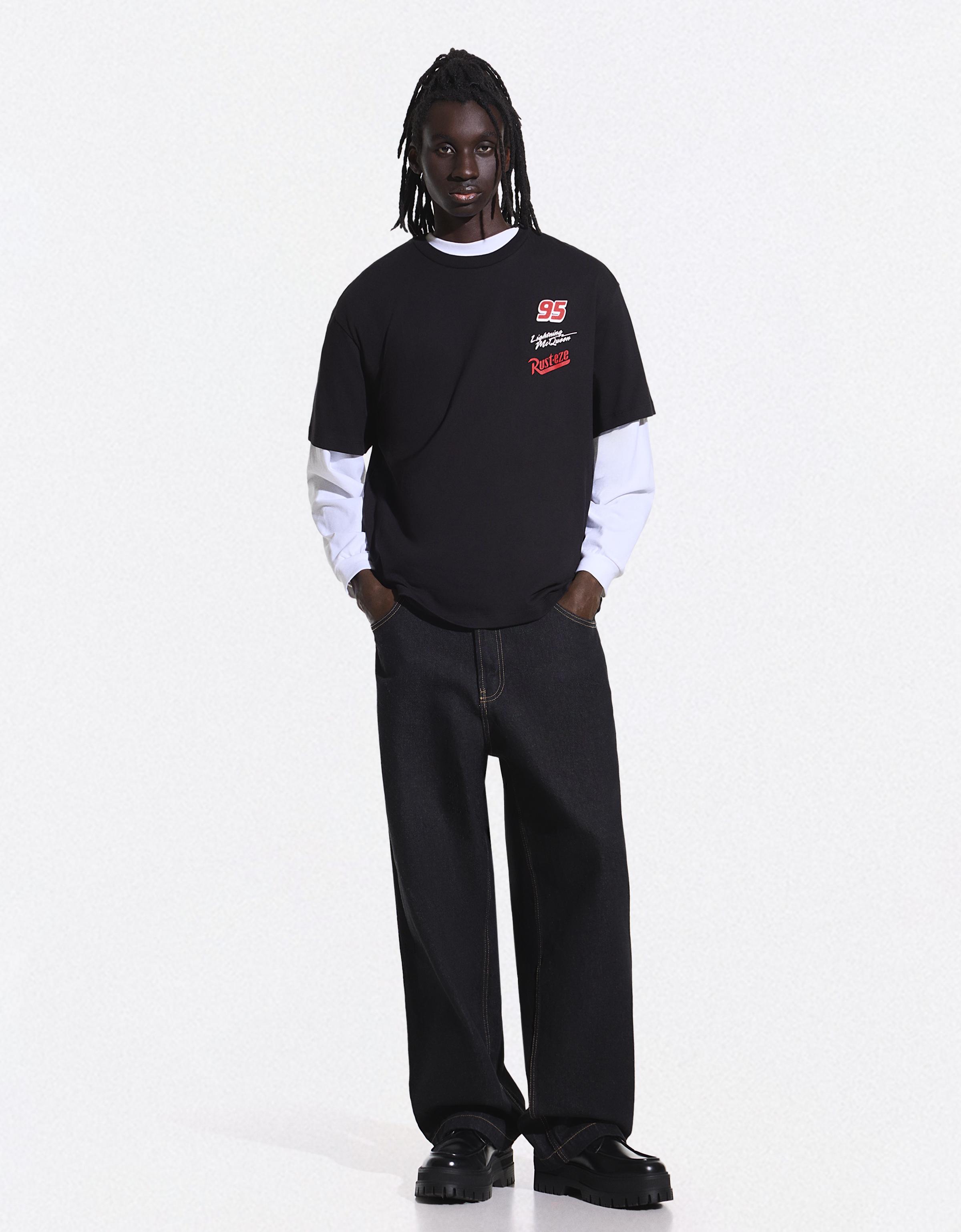 Kısa kollu araba baskılı t-shirt - Görsel 5