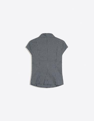 Short sleeve cross-button shirt — Navy 6