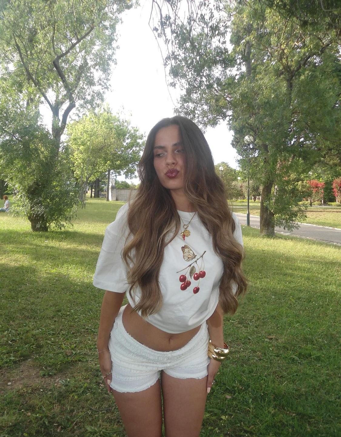 Printed short sleeve oversize T-shirt