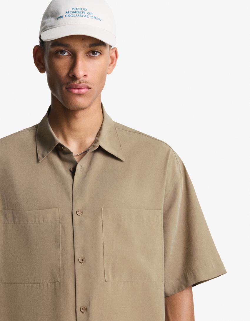 Ensemble chemise et pantalon-Taupe-2