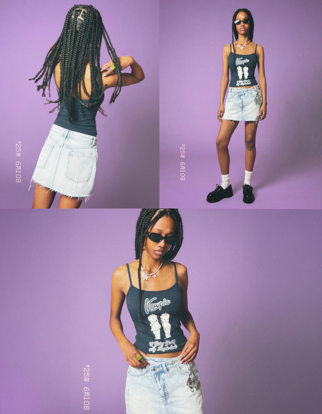 Kewpie print strappy top