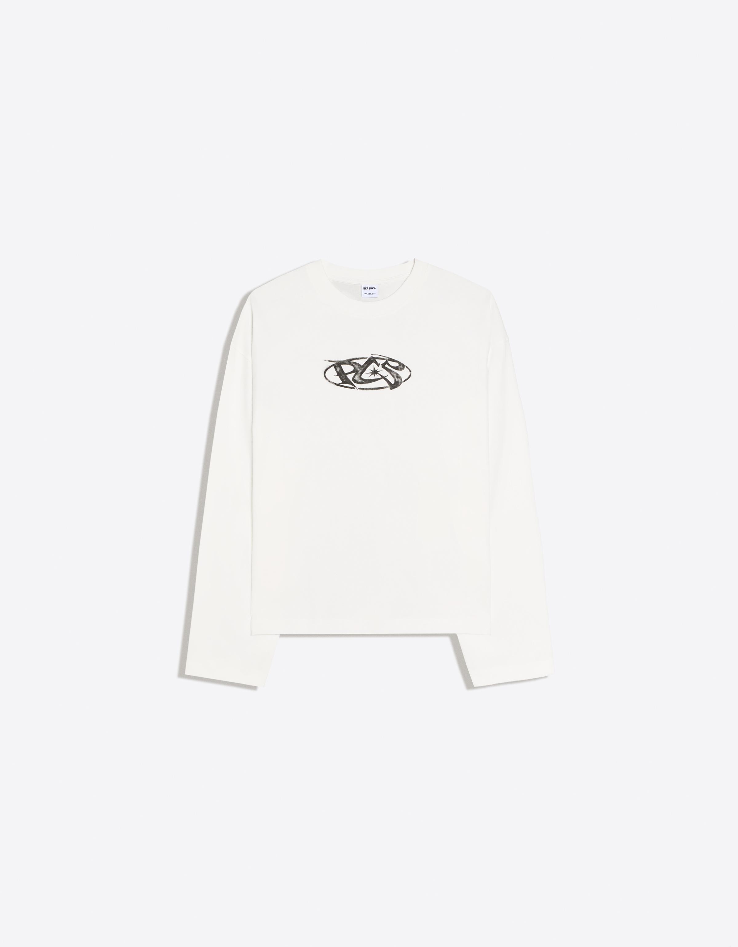 Long sleeve print T-shirt — Off white