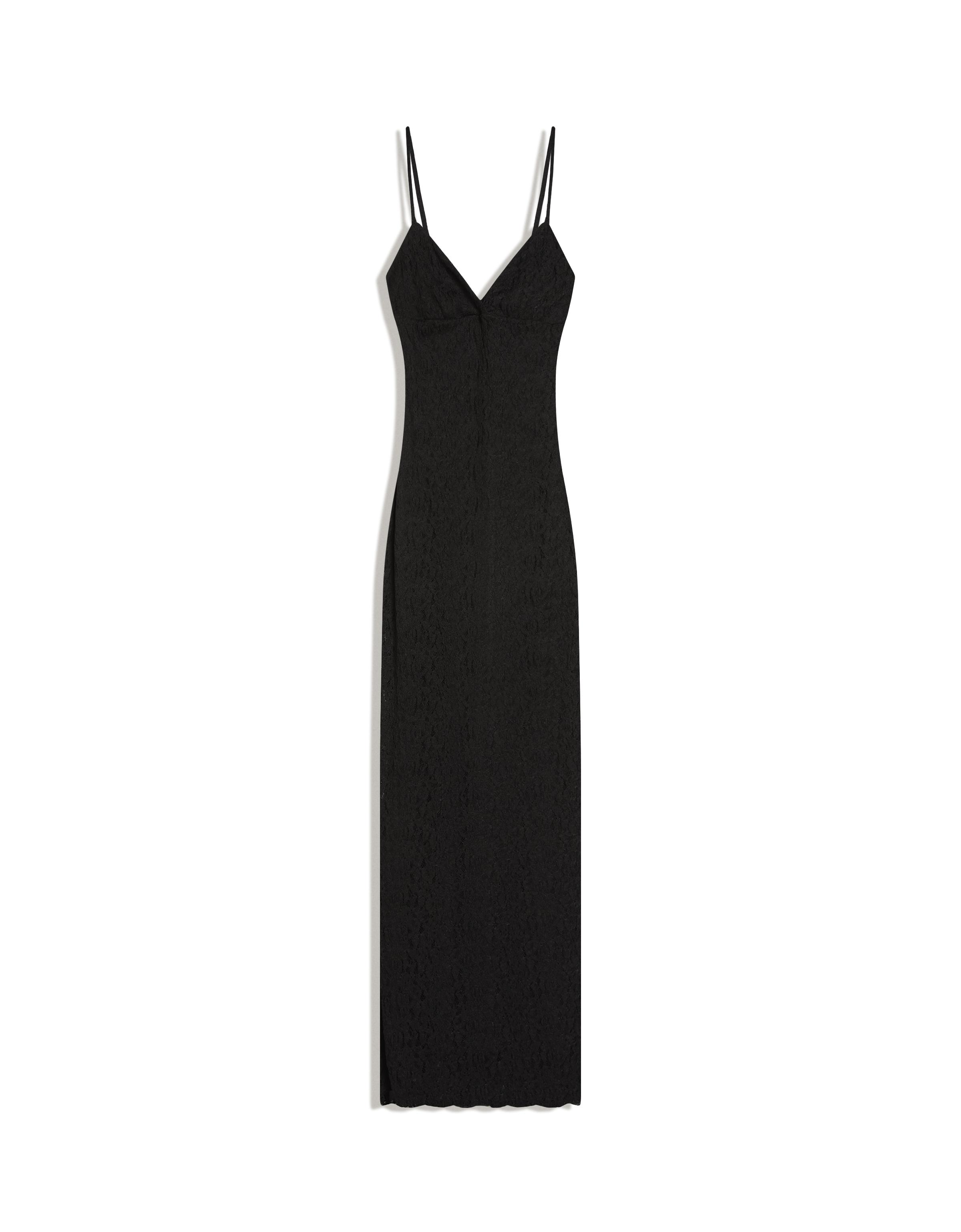 Lace strap midi dress