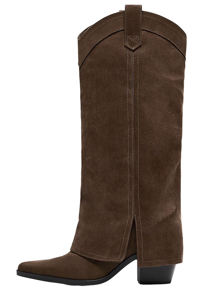 Cowboy heeled boots — Brown