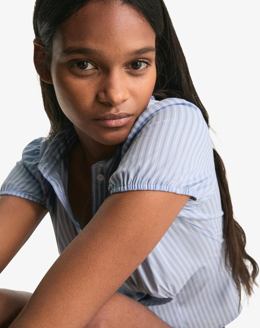 Short sleeve shirt-Light blue