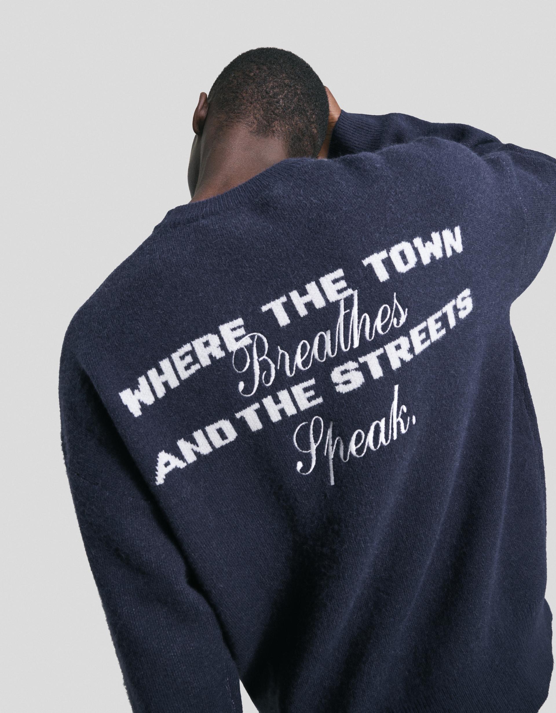 Camisola jacquard bordada