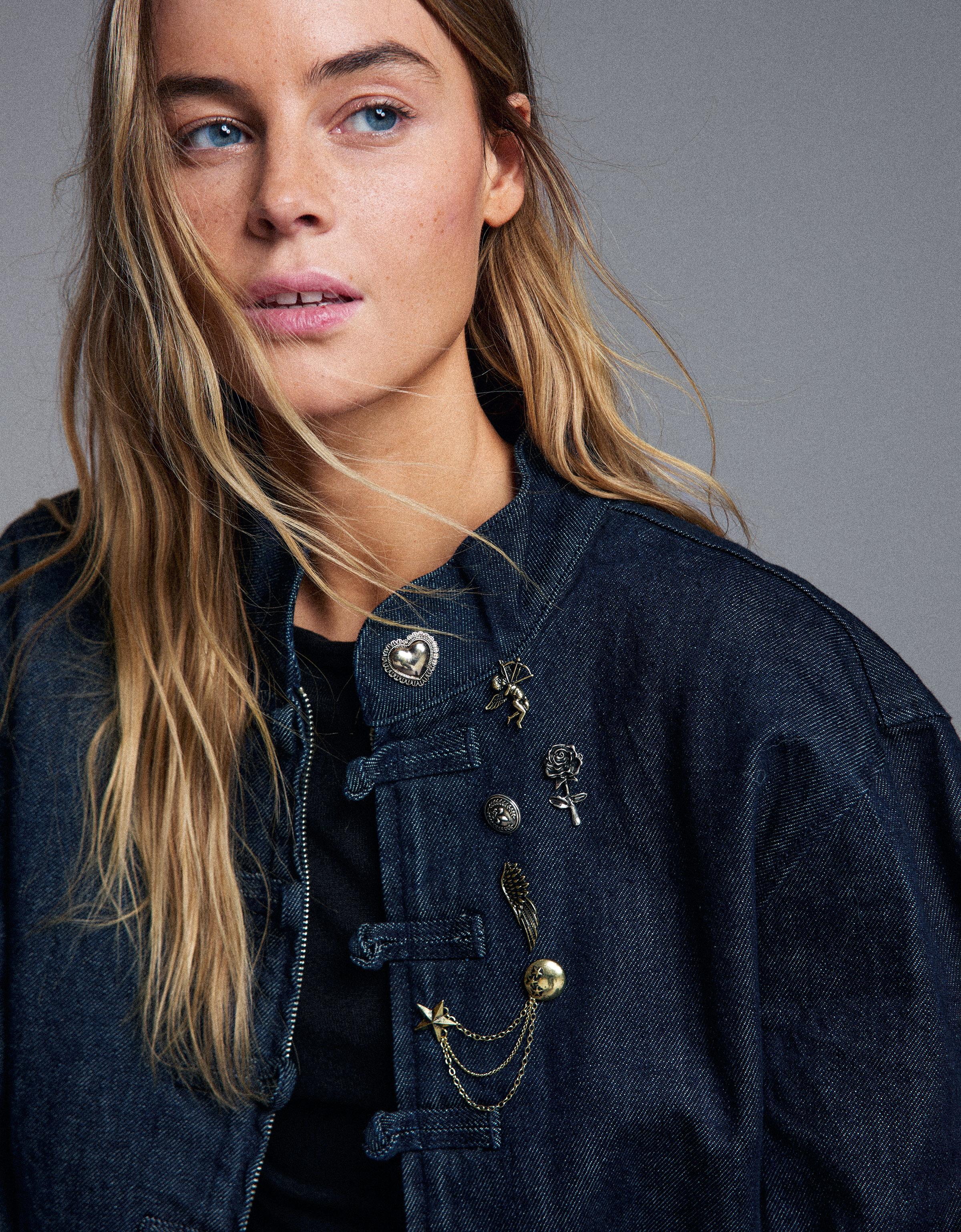 Bershka Pack Pines Combinados Mujer Oro