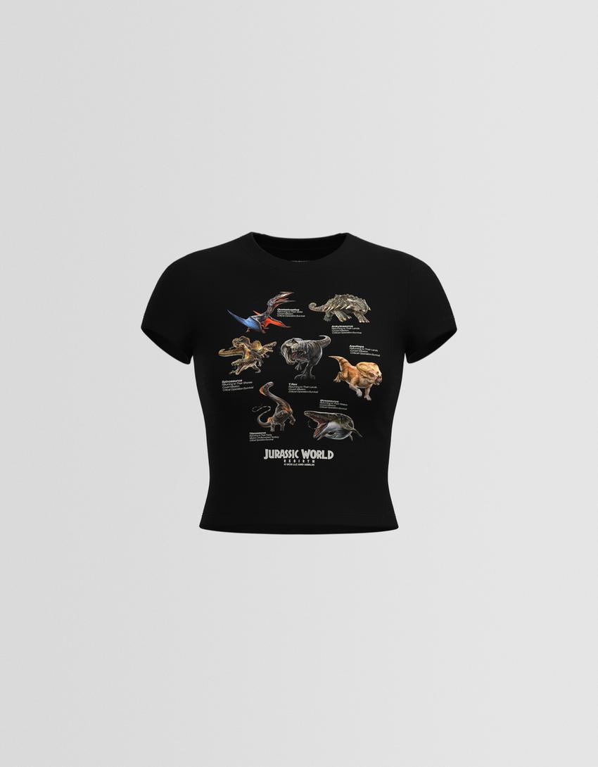 Jurassic World T-Shirt mit kurzen Ärmeln-Schwarz-3