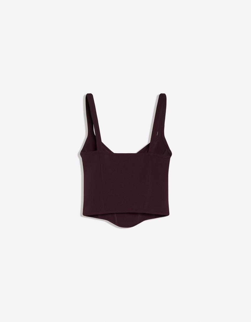 Strappy corset top-Violet