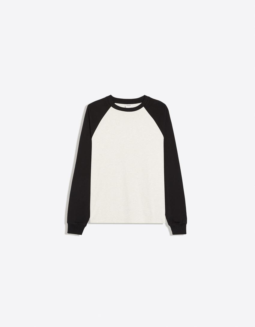 Long sleeve raglan T-shirt-Black