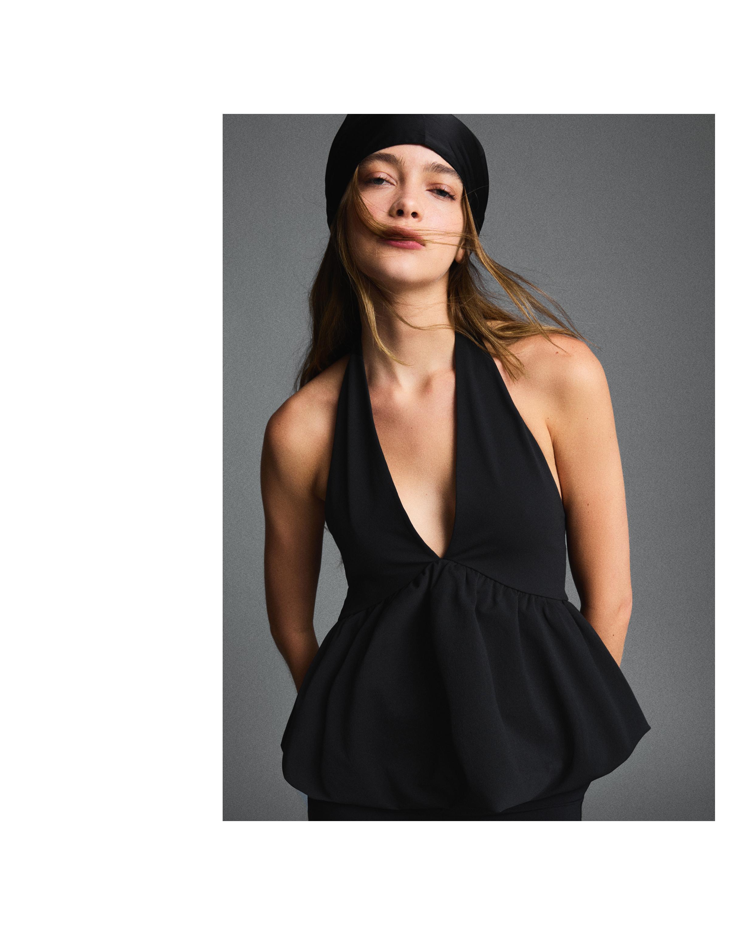 Balon efektli halter top - Görsel 44