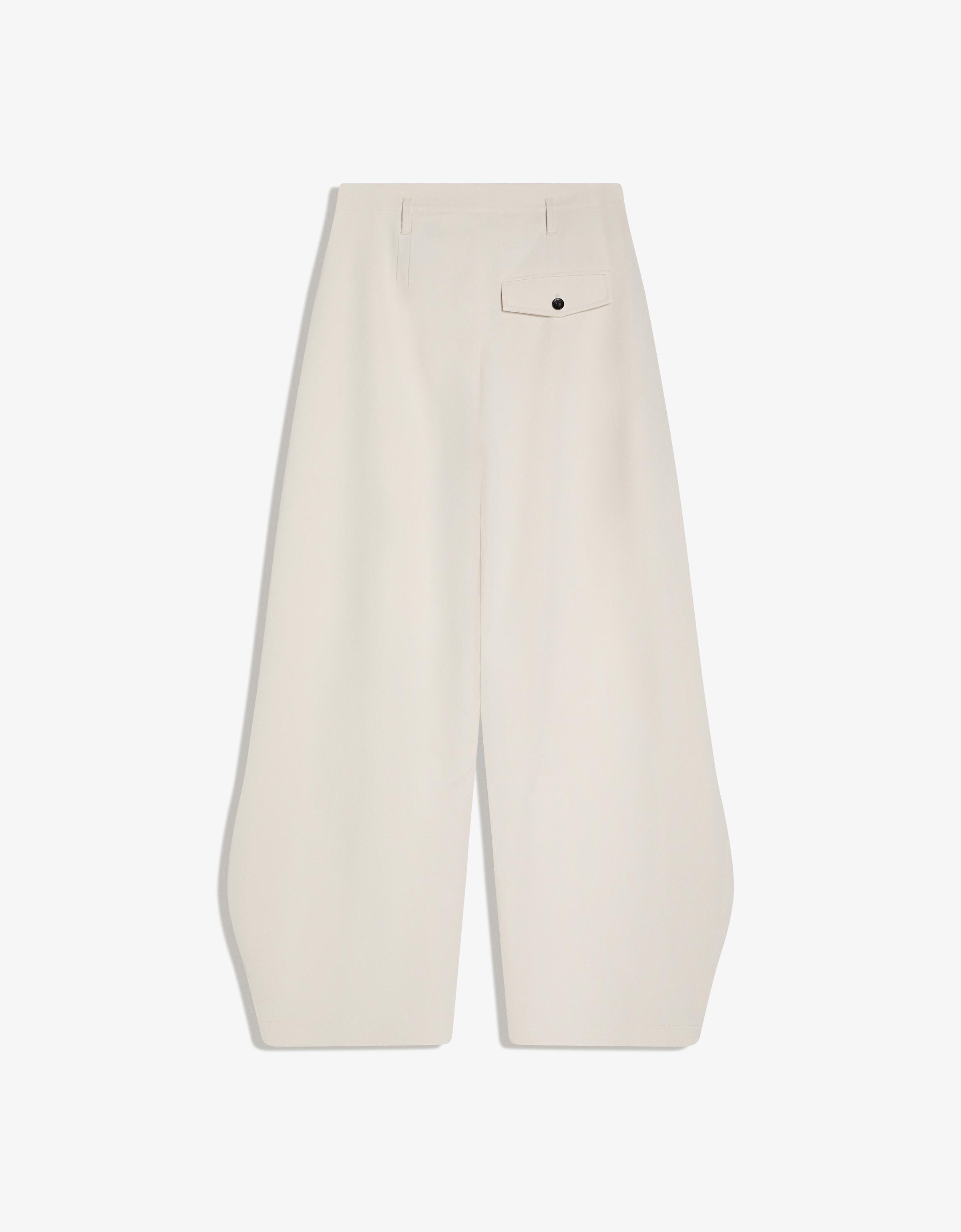 Pleated double-button trousers — Cream