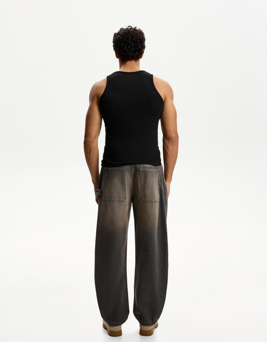 Camiseta tirantes rib-Negro-1