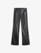 Leather effect bootcut pants