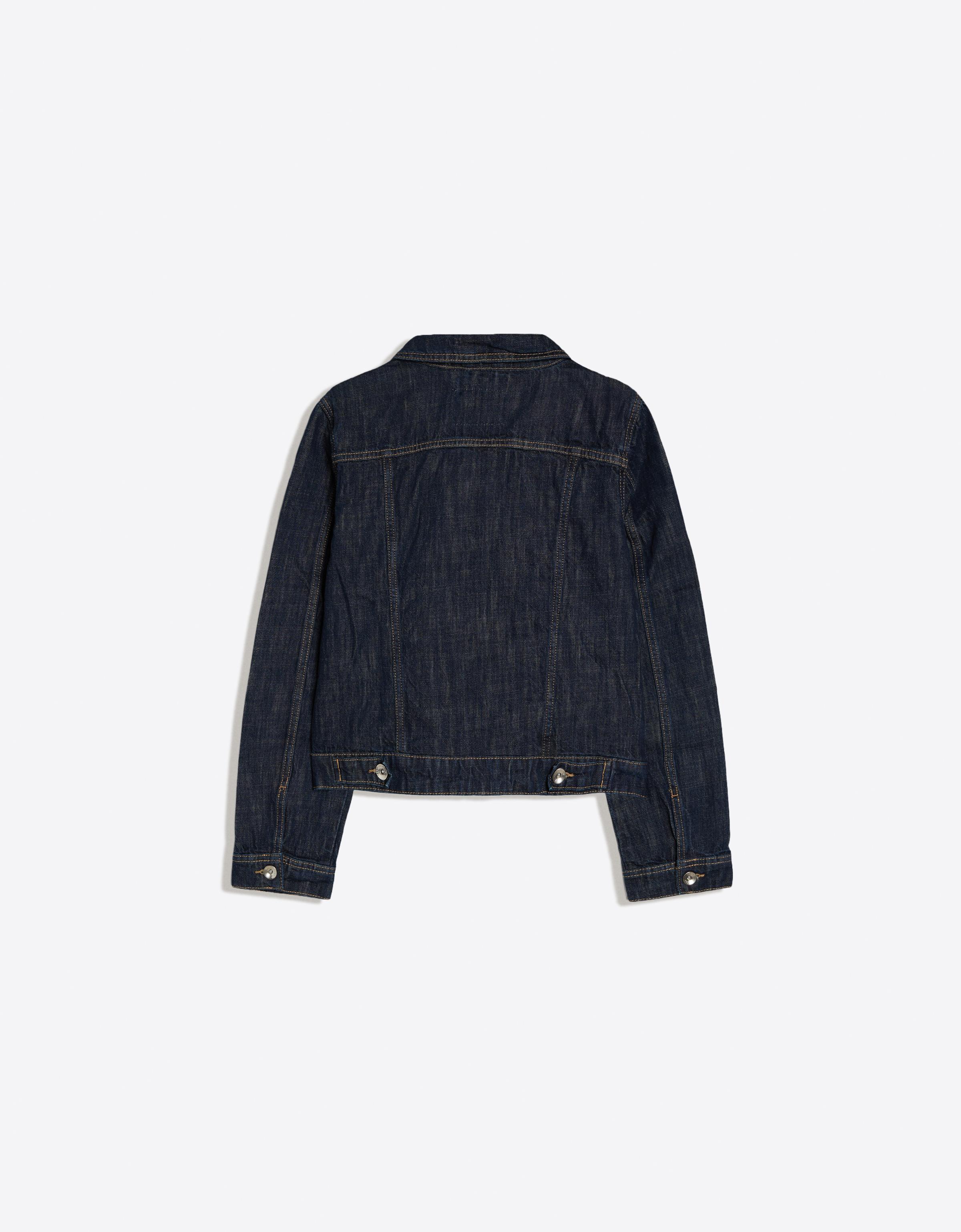 Zip-up denim trucker jacket