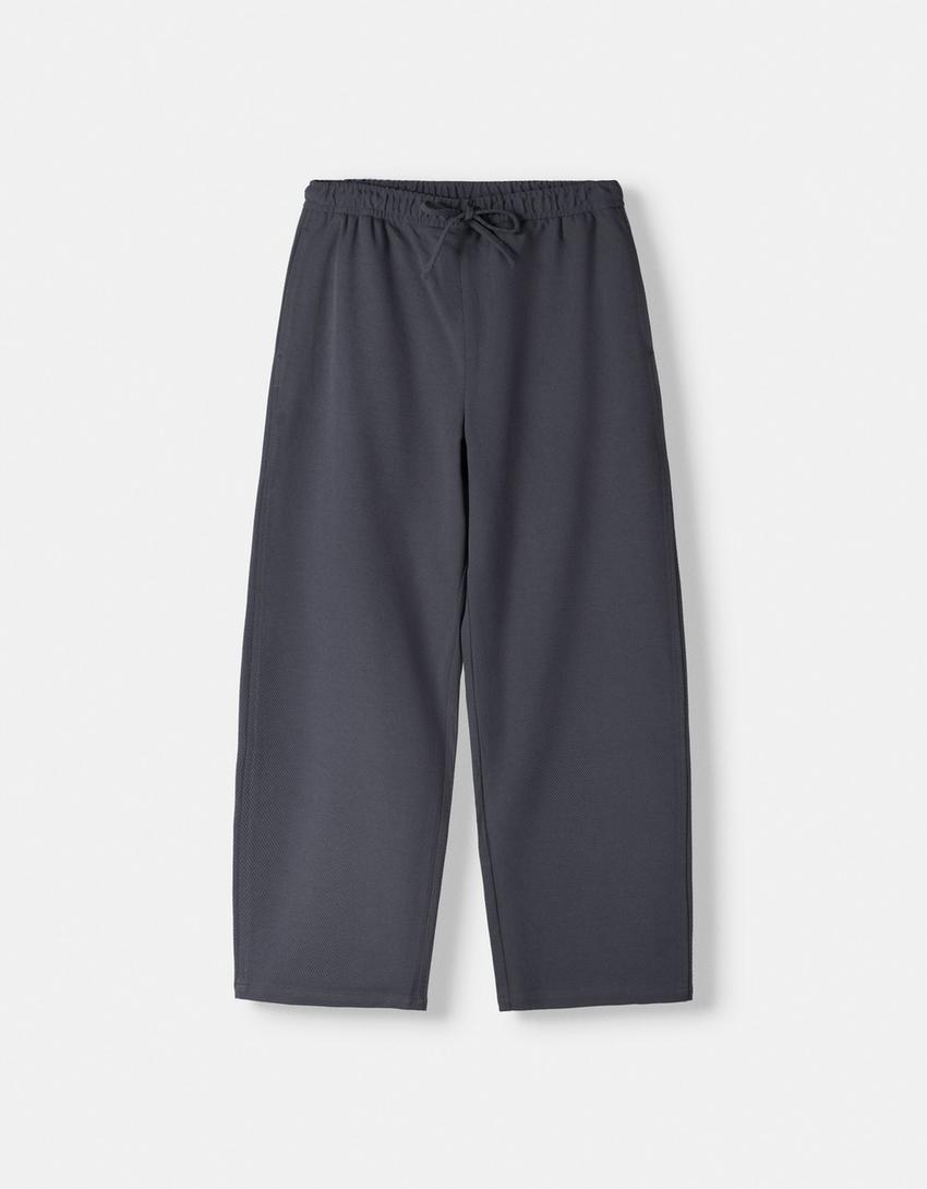 Jogger baggy trousers-Grey-3