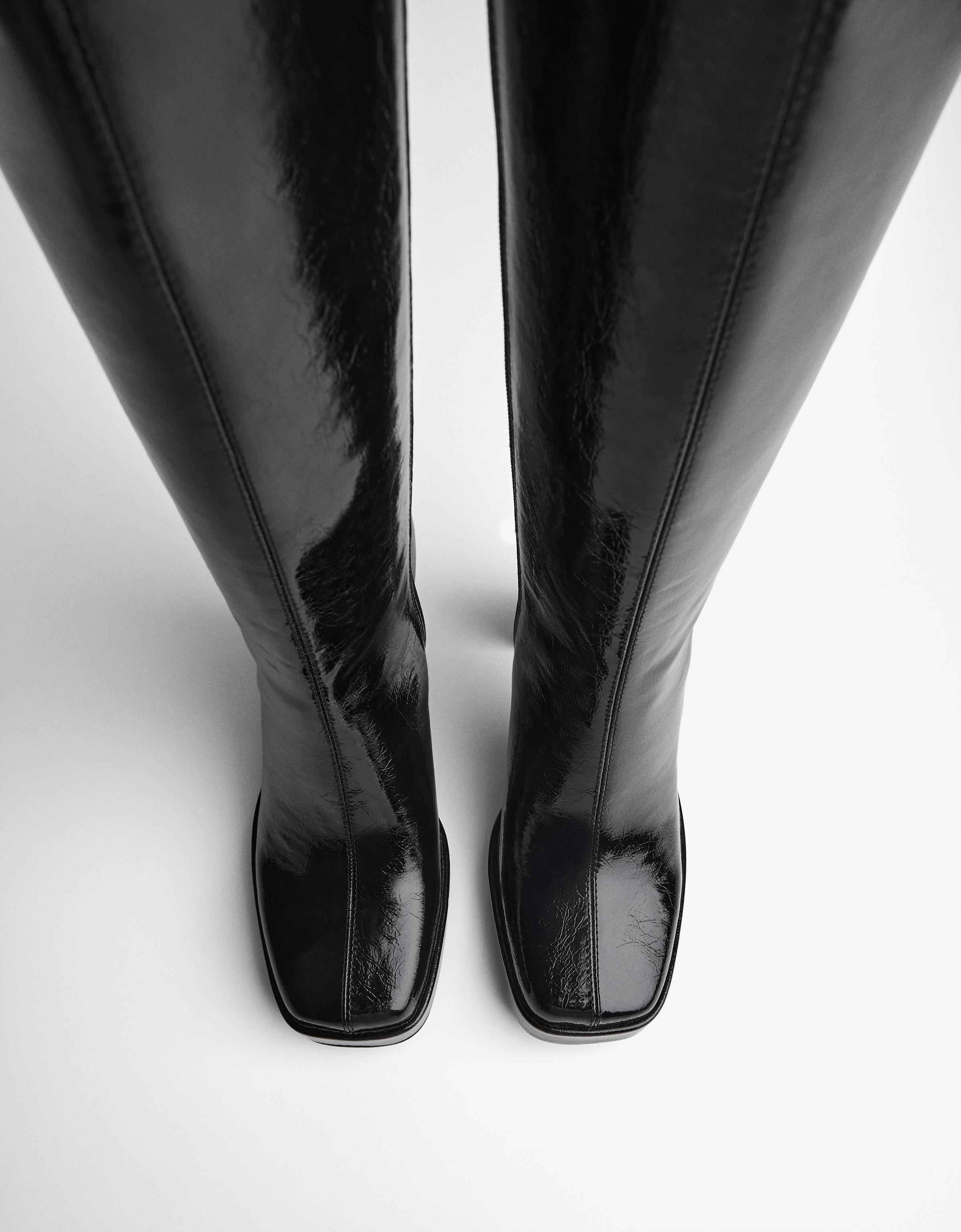 Platform heel boots — BLACK