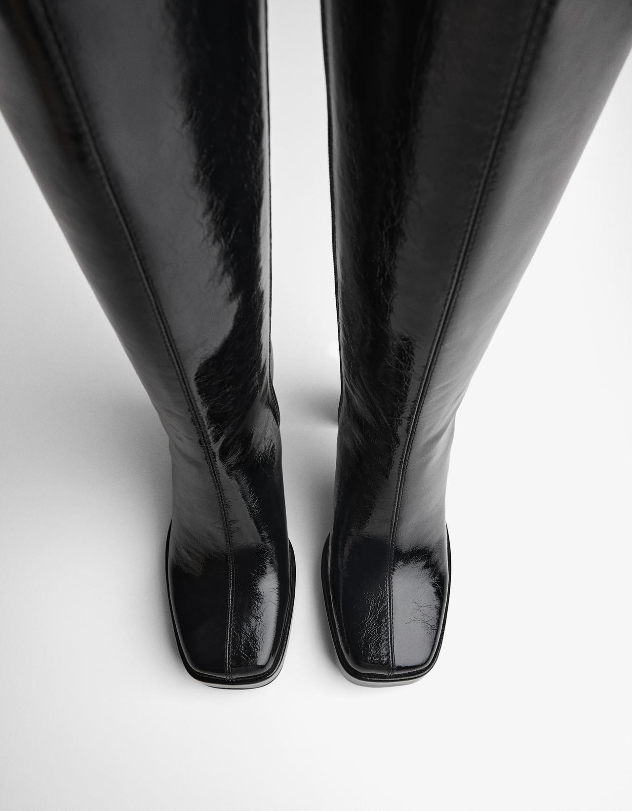 Platform heel boots — BLACK